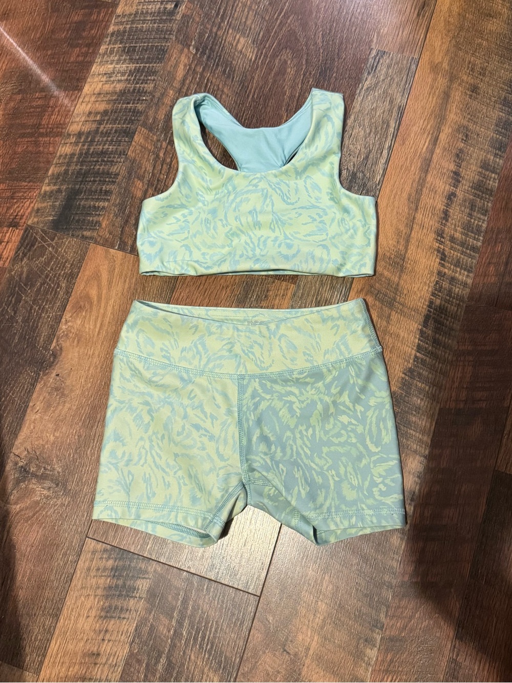 Sports Bra and Spandex Shorts Matching Set